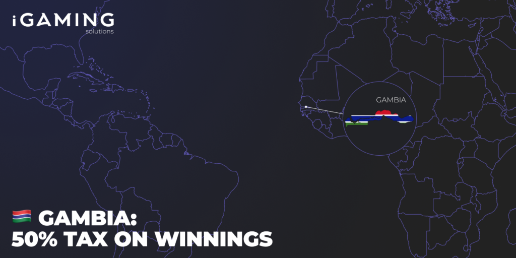 Gambia: 50% tax on winnings
